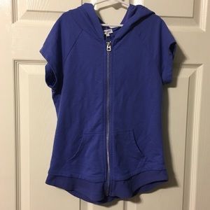 Splendid short-sleeved zip-up hoodie